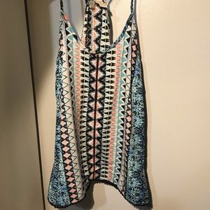 Colorful and eccentric spaghetti strap blouse